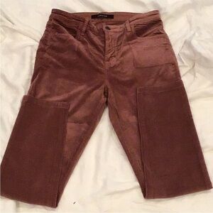 J brand velvet style brown pants size 30